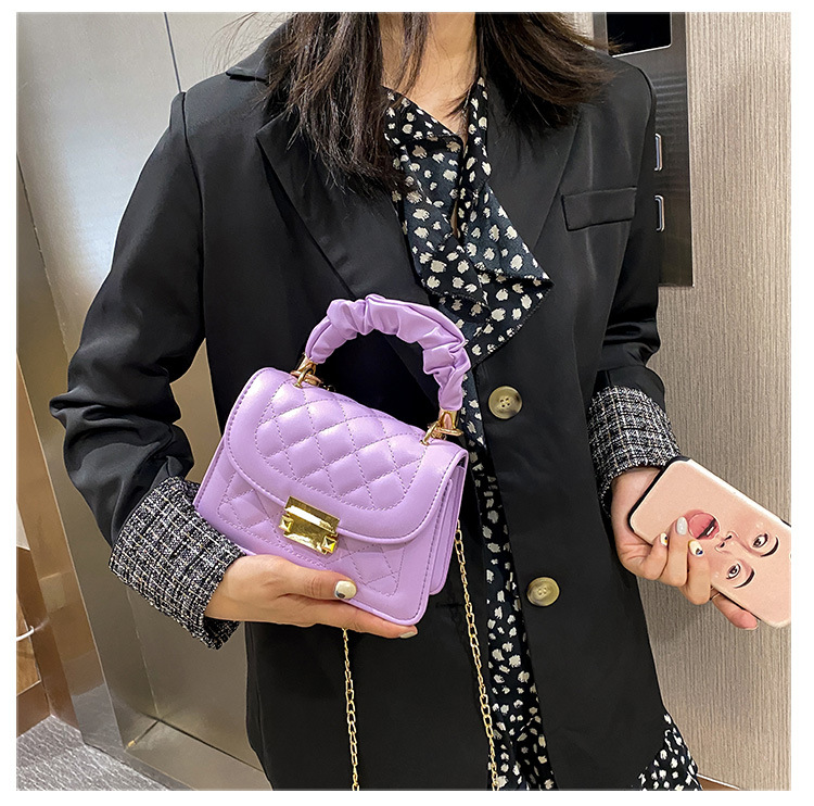 MIBO Ins Women's Bag Fashion Chain Crossbody Small Square Bag Lady Handbag PU Bag for Ladies