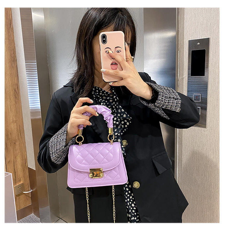 MIBO Ins Women's Bag Fashion Chain Crossbody Small Square Bag Lady Handbag PU Bag for Ladies