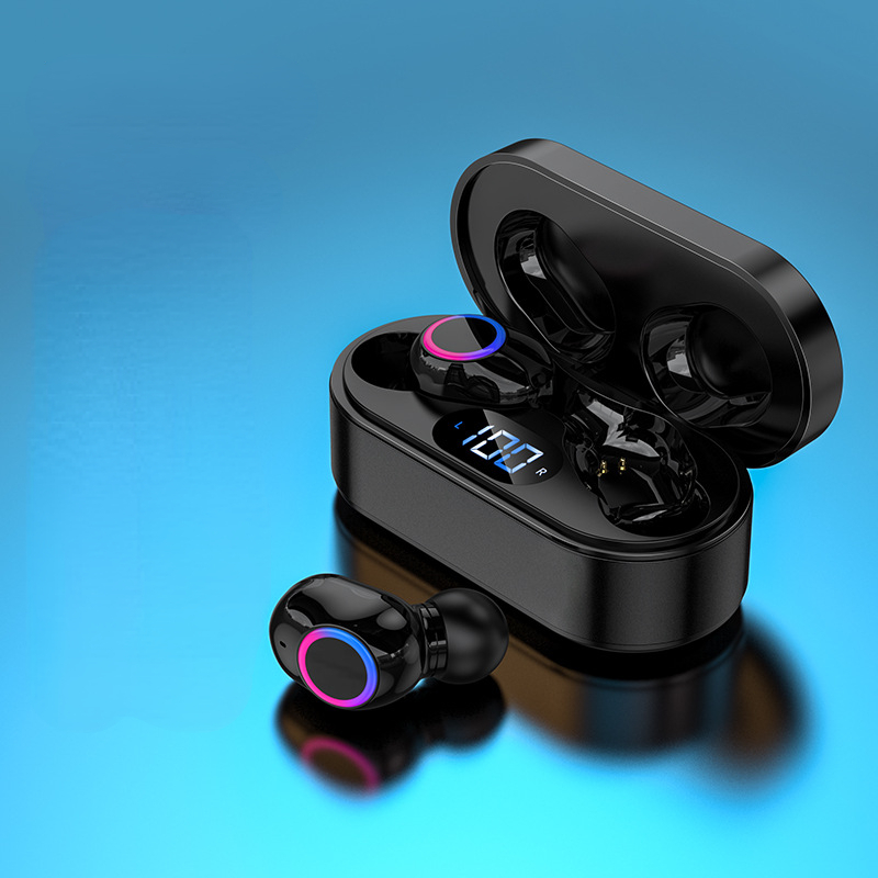 Wireless Bluetooth Headset TWS Metal Shell Sports Earphones Touch Noise Reduction True Stereo In-Ear Headset