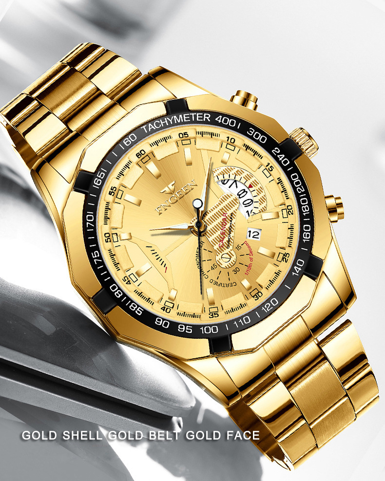 MIBO Men's Watch Waterproof Non Mechanical Watch Large Dial Watch Creative Technology Calendar Watch