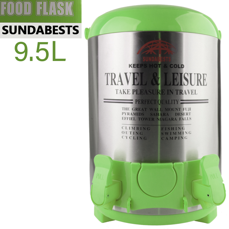SUNDABESTS 9.5L Food Flask Travel Leisure Keep Water Catering Coffee/Tea Hot Cold