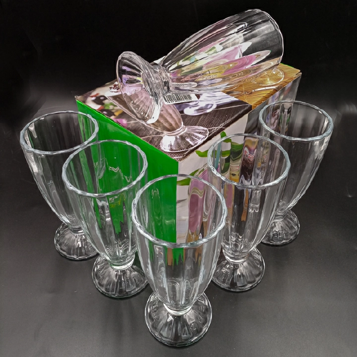 【Promotion】Sundabests 6pcs/Set Glass Cups Juice Cup for Home Bar High Quality Round Glassware Drinkware Sets(130007760)