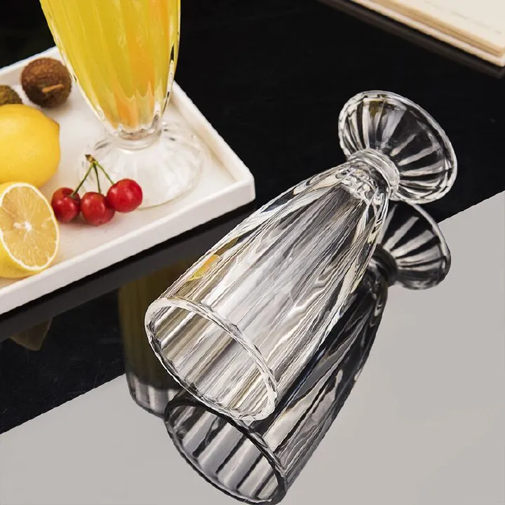 【Promotion】Sundabests 6pcs/Set Glass Cups Juice Cup for Home Bar High Quality Round Glassware Drinkware Sets(130007760)