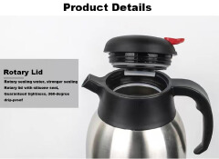 SUNDABESTS 1 PC 2L Coffee Pot Vacuum Flask Kettle Kitchen Appliance （130020176,130017753)