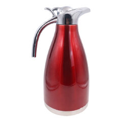 SUNDABESTS 2.0L Stainless Steel Vacuum Coffee Pot Vacuum Thermos Flask Kettle Silver 2L Double Wall Heat Retention Beverage Carafe for Home Kitchen Office Use（130020177）