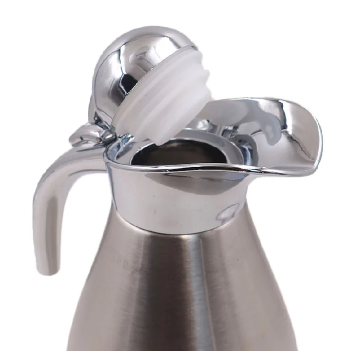 SUNDABESTS 2.0L Stainless Steel Vacuum Coffee Pot Vacuum Thermos Flask Kettle Silver 2L（130020179）（130020176）（130020177）