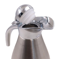 SUNDABESTS 2.0L Stainless Steel Vacuum Coffee Pot Vacuum Thermos Flask Kettle Silver 2L Double Wall Heat Retention Beverage Carafe for Home Kitchen Office Use（130020177）