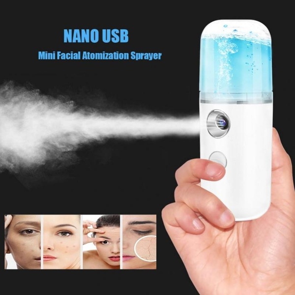 USB Handy Nano Mist Spray Atomization Mister Face Facial Moisturizing Mist Sprayer 30ml
