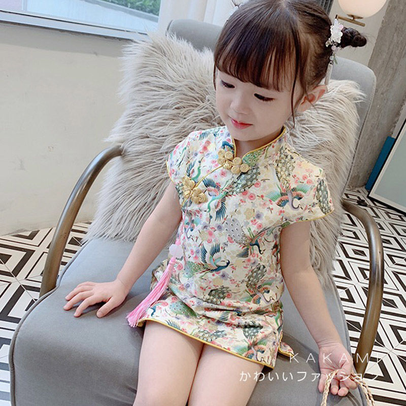 Summer Baby Girls Dresses Cheongsam Dress Girl Clothing Princess Dress Children Kids Chinese Clothes