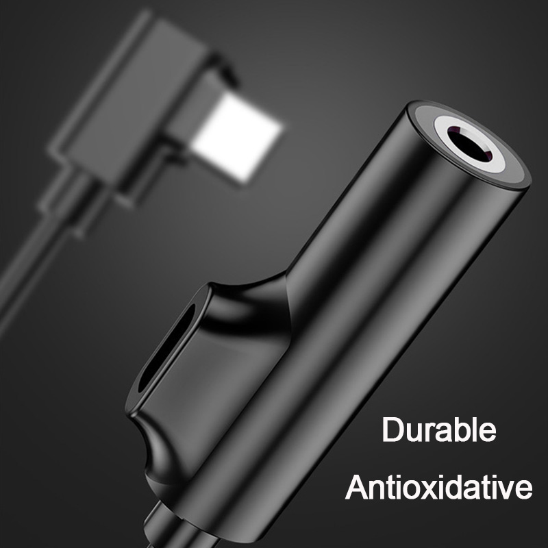 Type C Charging Adapter Audio Adapter Cable for Earphone Android Mobile Phone Voice Call