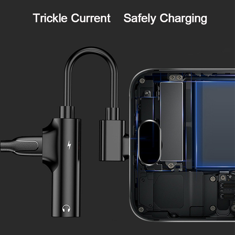 Type C Charging Adapter Audio Adapter Cable for Earphone Android Mobile Phone Voice Call