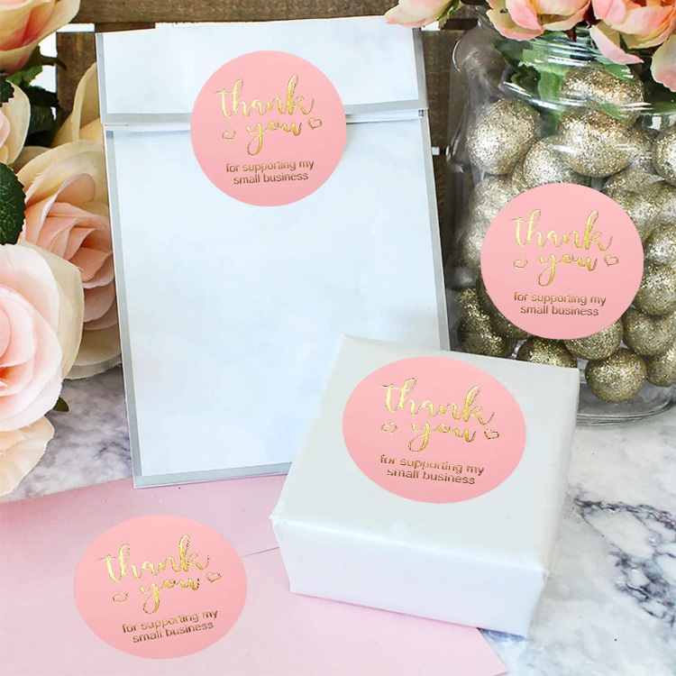 3 Rolls Thank You Supporting My Small Business Sticker Labels for Retailer Boutiques Gift Packaging