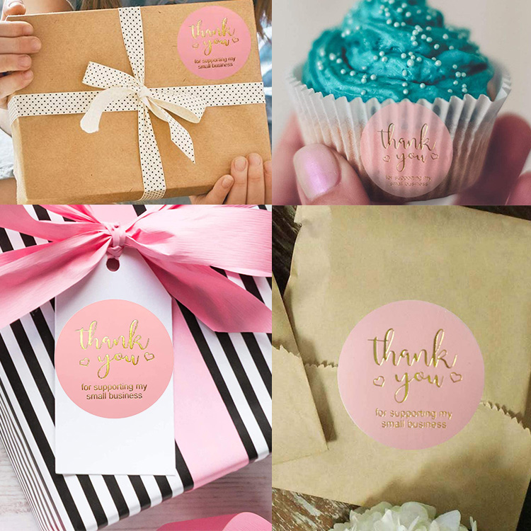3 Rolls Thank You Supporting My Small Business Sticker Labels for Retailer Boutiques Gift Packaging