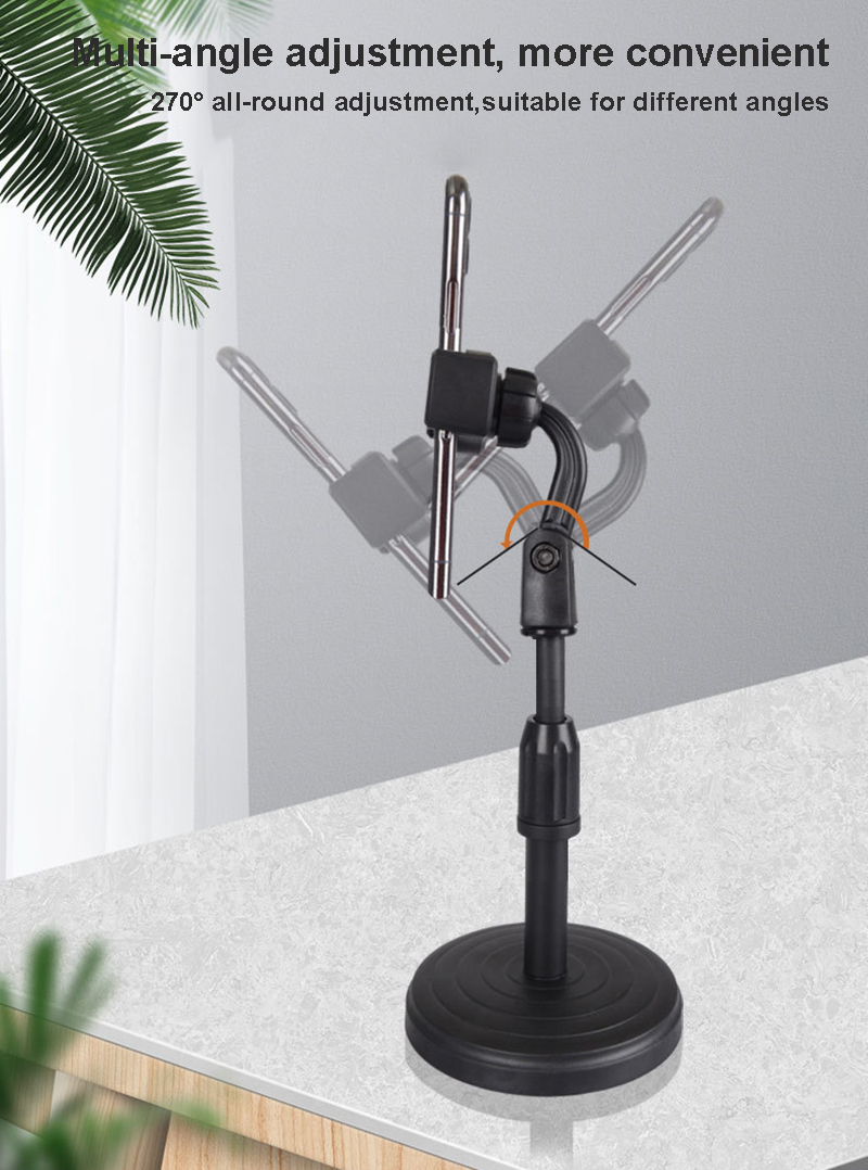 Universal Mobile Accessories Desktop Phone Holder Stand Adjustable Retractable Stable Anti-skid Live Broadcast Bracket Portable Desk Cell Phone Holder