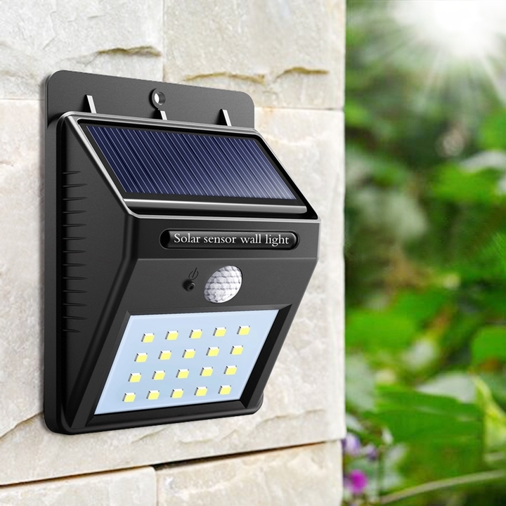 LED Solar Powered Motion Sensor Light Garden Fence Patio Security Wall Light Lamp Night Light