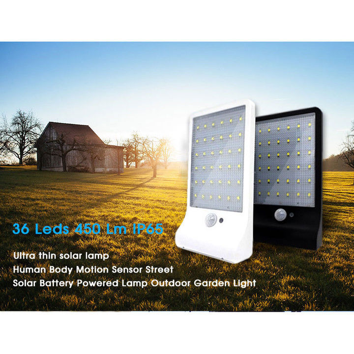 36 LED Outdoor Waterproof Light Solar Powered Motion Sensor Garden Security Lamp