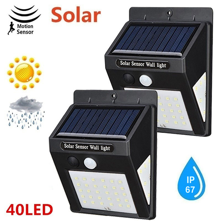 LED Solar Lighting &amp; Home Improvement Wall Lamp PIR Sensor Waterproof Bulb Outdoor Night Light