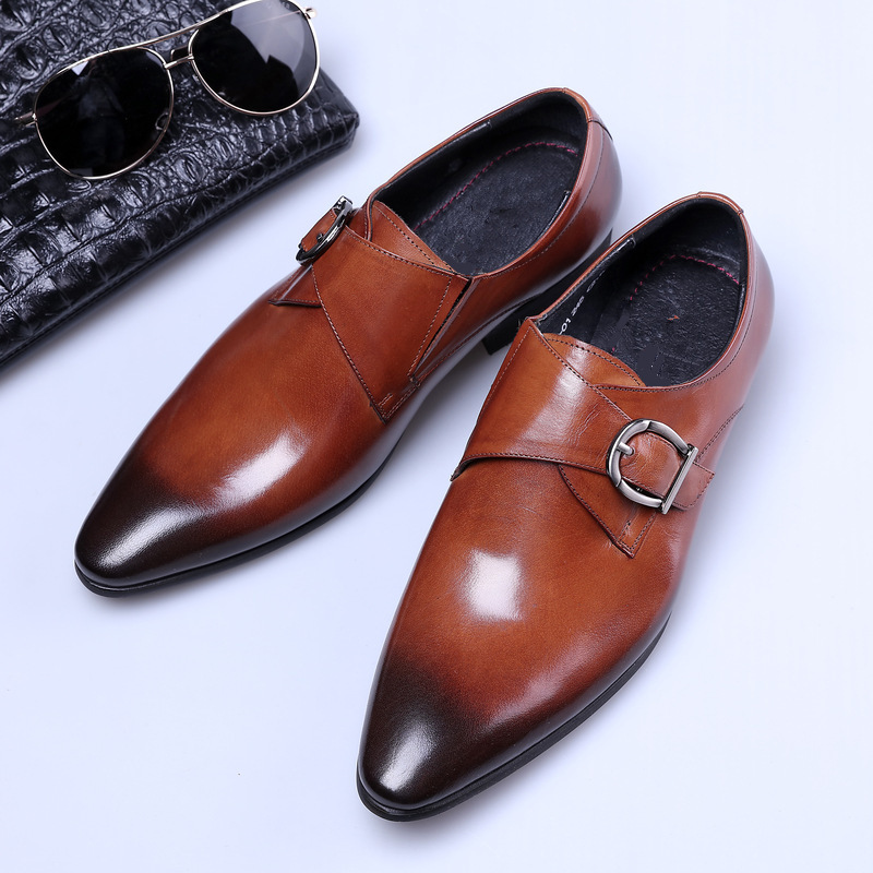 Luxury Brand PU Leather Men Shoes High Quality Business Derby Shoes Men Wedding Shoes