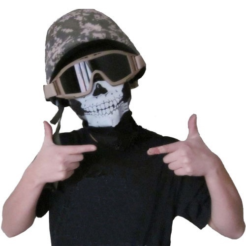 Skull Bandana Bike Motorcycle Helmet Neck Face Mask Paintball Ski Sport Headband