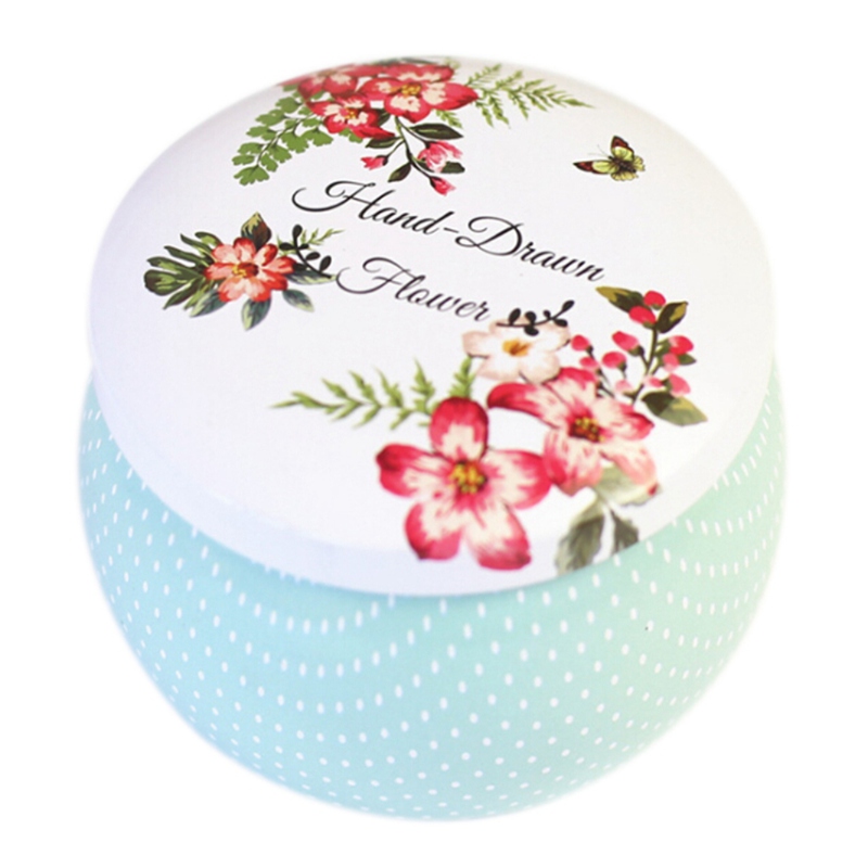 Lovely Mini Tin Box Gift Jewelry Tin Box Cookie Candy Tea Storage Round Drum Tinplate Box