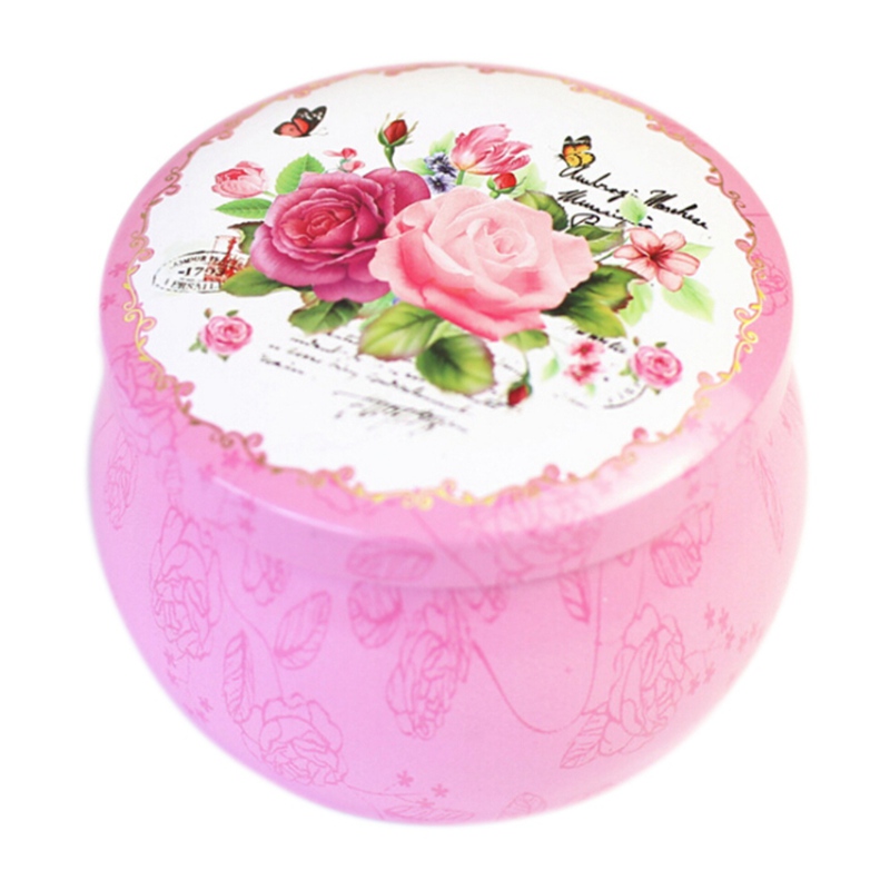 Lovely Mini Tin Box Gift Jewelry Tin Box Cookie Candy Tea Storage Round Drum Tinplate Box