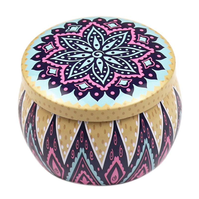 Lovely Mini Tin Box Gift Jewelry Tin Box Cookie Candy Tea Storage Round Drum Tinplate Box