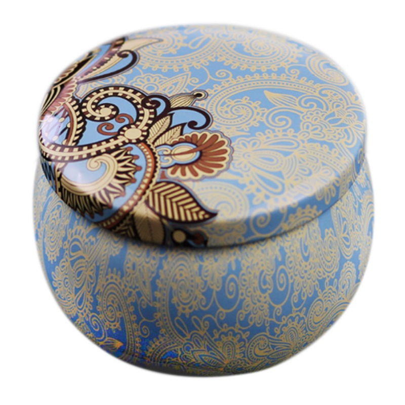 Lovely Mini Tin Box Gift Jewelry Tin Box Cookie Candy Tea Storage Round Drum Tinplate Box