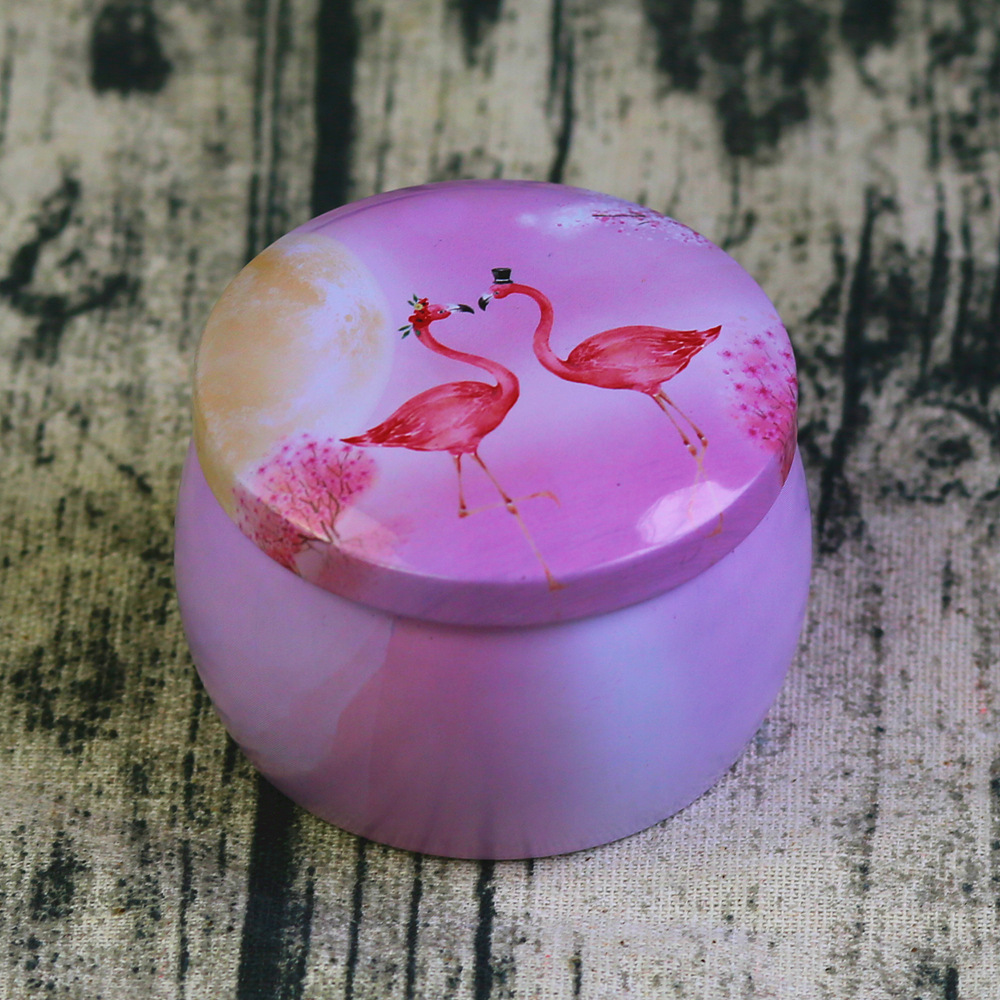 Lovely Mini Tin Box Gift Jewelry Tin Box Cookie Candy Tea Storage Round Drum Tinplate Box