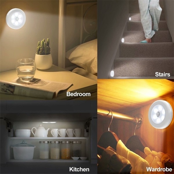 6 LED Cool Portable Wireless Motion Sensor Night Light Led Lights for Home for Living Room