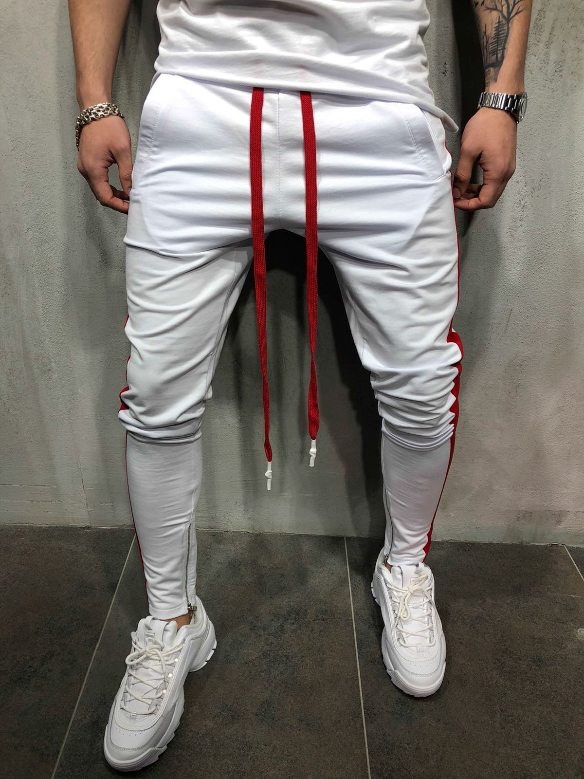 Phoenix Men Hip Hop Sweatpants Fitness Joggers Male Side Stripe High Street Hip Trousers Harem Pants