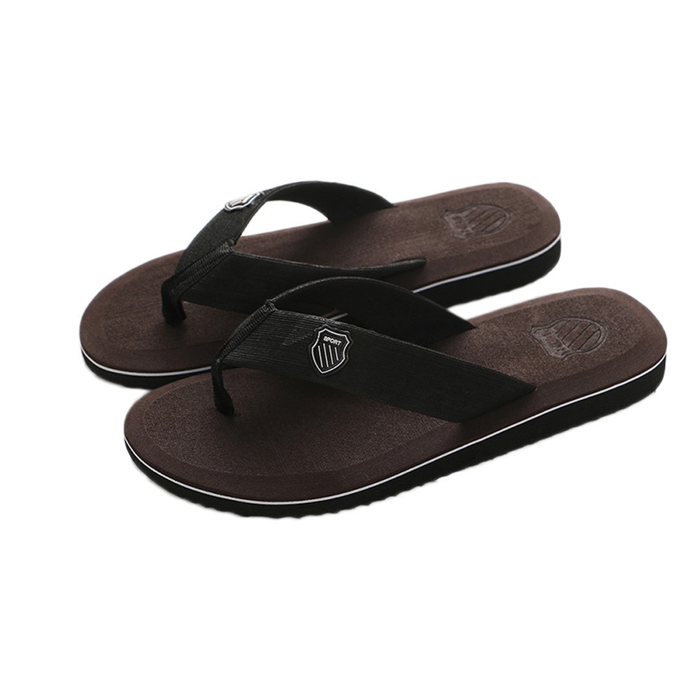 Fashion Jiahsyc Store Men&apos;s Summer Flip-flops Slippers Beach Sandals Indoor&amp;Outdoor Casual Shoes
