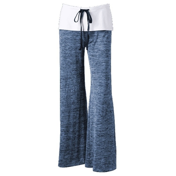 Phoenix Women&apos;s Color Block Wide Leg Palazzo Yoga Pants Middle Waist Loose Long Pants Plus Size