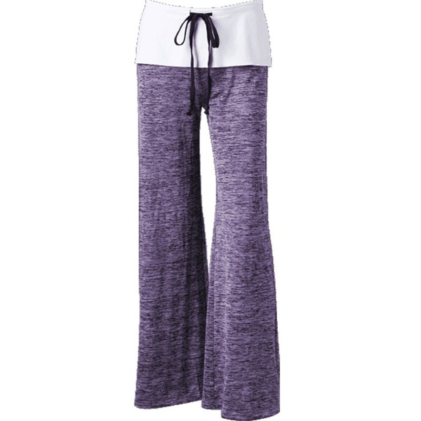 Phoenix Women&apos;s Color Block Wide Leg Palazzo Yoga Pants Middle Waist Loose Long Pants Plus Size
