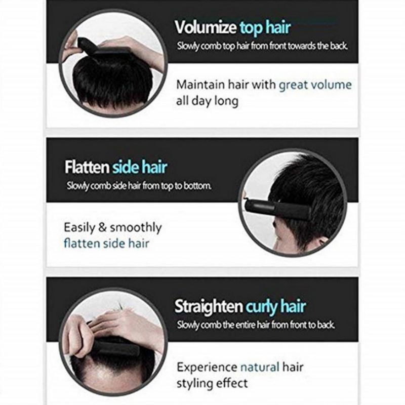 M’Styler Men&apos;s All In One Ceramic Hair Styling Iron Comb Straightener Curler Quick Hair Styler