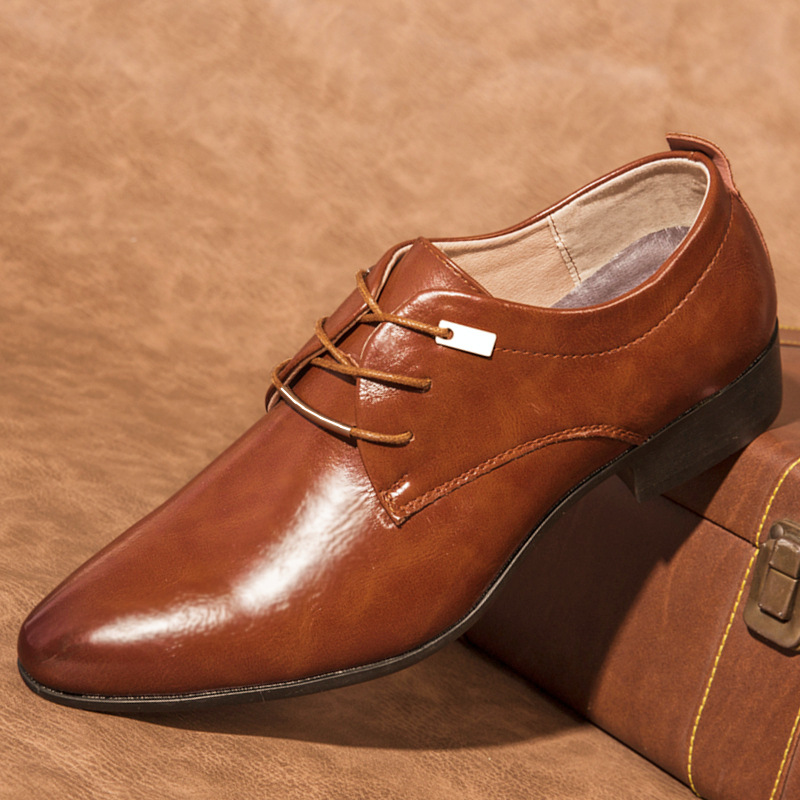 Phoneix 38-48 Business Men Flat Genuine leather Wingtip Carved Italian Formal Oxford Formal Shoes