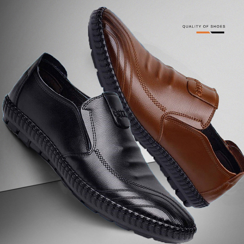 Phoenix New Mn's Casual Shoes PU Soft Face Tide Shoes British Business Lazy Shoes