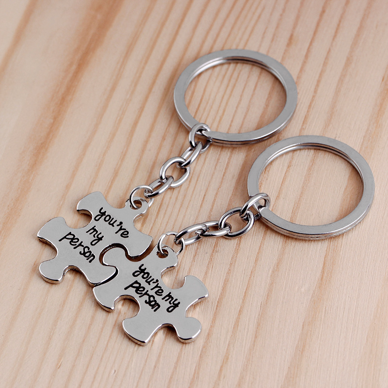 Men's Fashion Keychain-Set of 2 You are My Person Keychain, Grey's Anatomy,You Are My Person