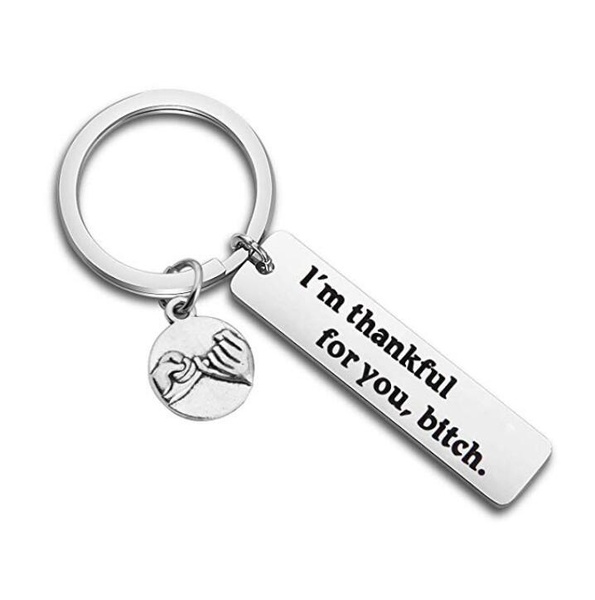 &quot;I&apos;m thankful for you&quot; FriendShip Keychain-Funny Gift for Friend Men&apos;s Fashion Accessories Keychains