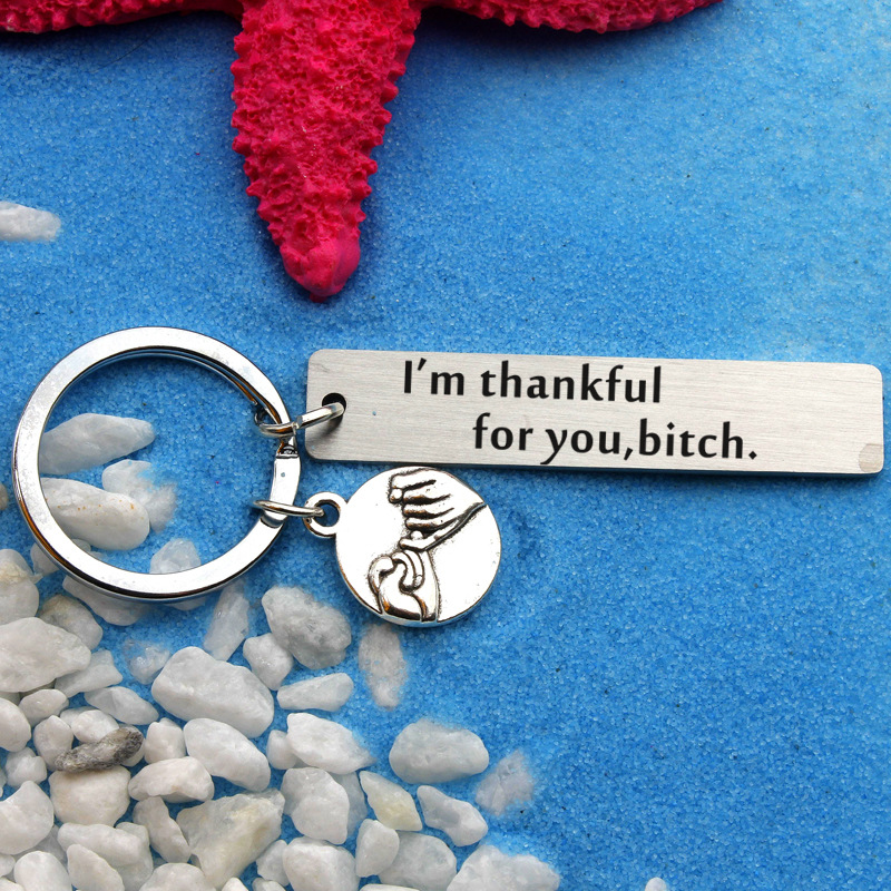 &quot;I&apos;m thankful for you&quot; FriendShip Keychain-Funny Gift for Friend Men&apos;s Fashion Accessories Keychains