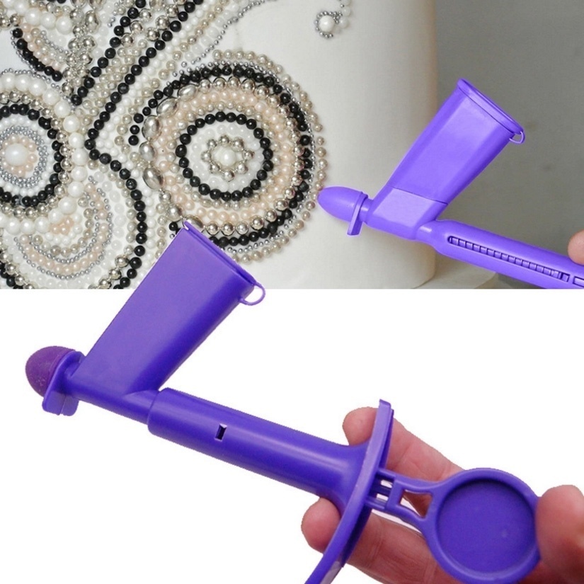 DIY Baking Pearl Applicator Cake Applicator Decorating Tool Sugar Bead Gun Home Kitchen Supplies