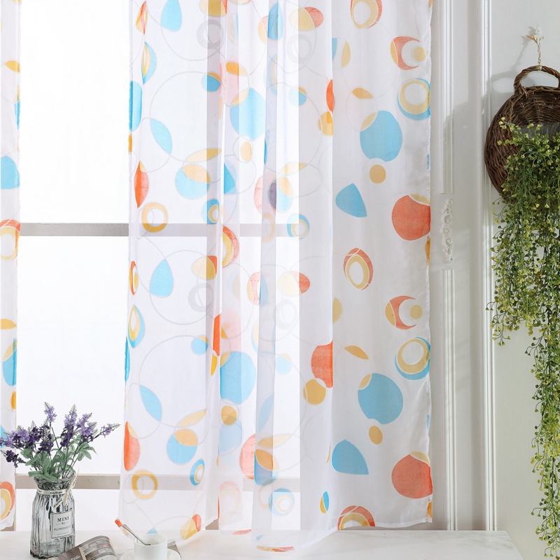 3d Printed Kitchen Decorations Home Window Treatments Curtains Living Room Divider Sheer