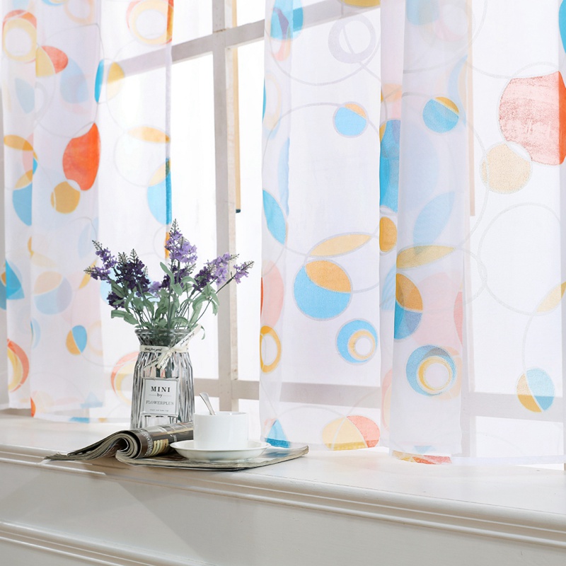 3d Printed Kitchen Decorations Home Window Treatments Curtains Living Room Divider Sheer