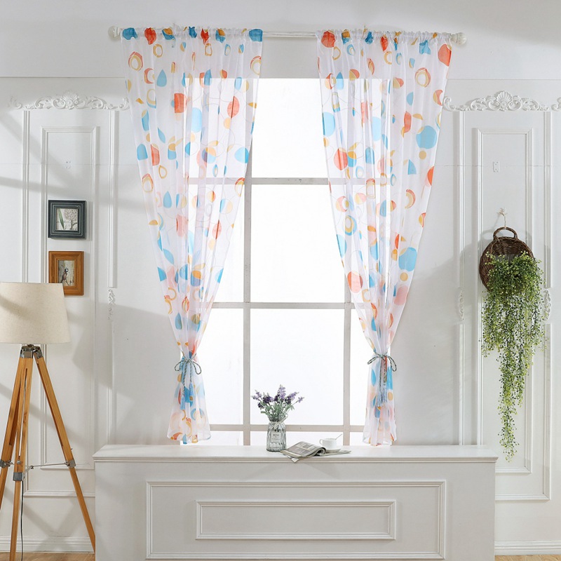 3d Printed Kitchen Decorations Home Window Treatments Curtains Living Room Divider Sheer