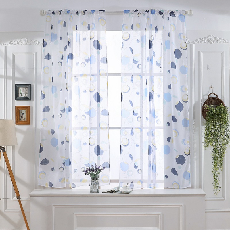 3d Printed Kitchen Decorations Home Window Treatments Curtains Living Room Divider Sheer
