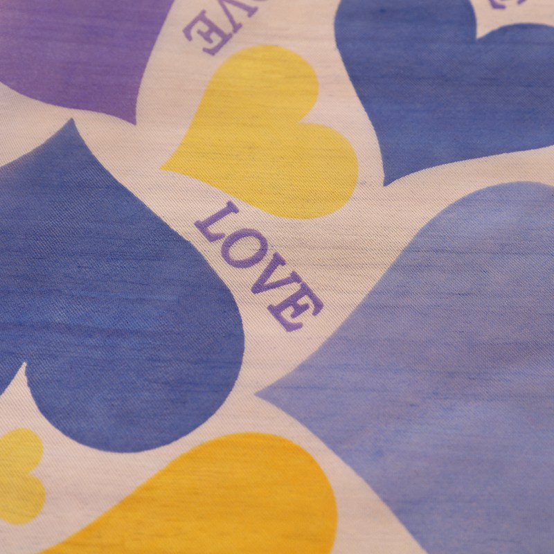 Home Window Decoration Fashion Washable Gauze Curtain Printed Love Hearts Rod Curtain