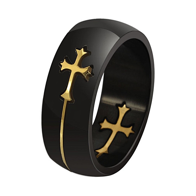 Fashion Detachable Cross Titanium Steel Male Ring Wonderful Jewelry Gift For Men