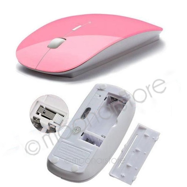 Candy Color Ultra Thin USB Optical Wireless Mouse 2.4G Receiver Cordless Computer PC Laptop Desktop