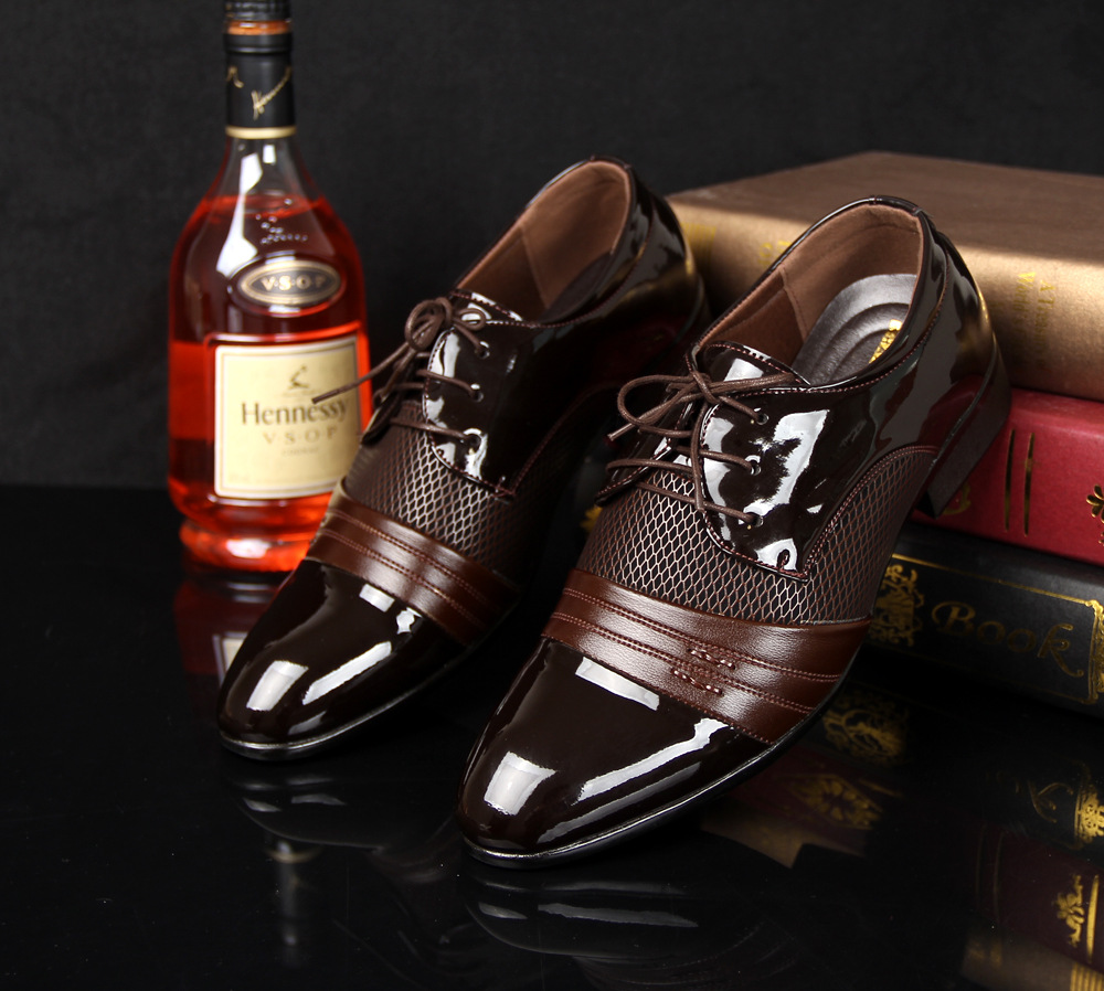 Phoenix 38-48 Business Men Flat Genuine leather Wingtip Carved Italian Formal Oxford Wedding Shoes