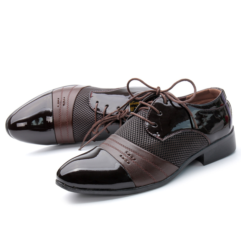 Phoenix 38-48 Business Men Flat Genuine leather Wingtip Carved Italian Formal Oxford Wedding Shoes