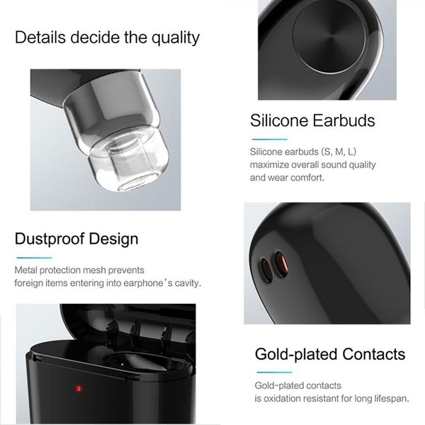 Mini Wireless in ear Earpiece Bluetooth Stereo Auriculares Earbuds Phone(Single earphone)